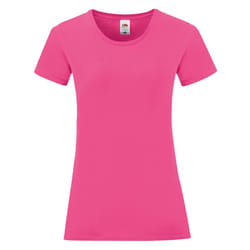 Fruit Of The Loom Womens/Ladies Iconic T-Shirt - 2XL, Fuchsia