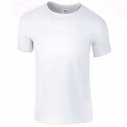 Gildan Mens Short Sleeve Soft-Style T-Shirt - 4XL, White
