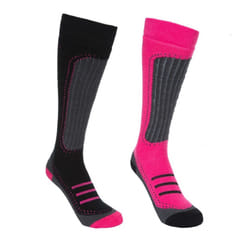 Trespass Womens/Ladies Janus II Ski Socks (Pack Of 2) - 6/9, Cassis/black