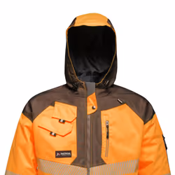 Regatta Mens Hi-Vis Waterproof Reflective Parka Jacket - M, Orange/Grey