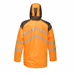 Regatta Mens Hi-Vis Waterproof Reflective Parka Jacket - XL, Orange/Grey
