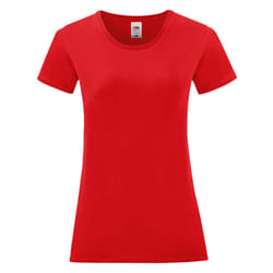 Fruit Of The Loom Womens/Ladies Iconic T-Shirt - 2XL, Red