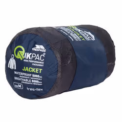 Trespass Qikpac X Unisex Packaway Jacket - XXS, Navy/carbon