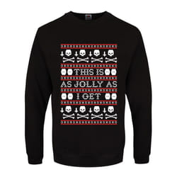 Grindstore Mens This Is As Jolly As I Get Christmas Jumper - M, Black