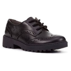 Geox Girls J Casey G. N Lace Up Leather School Shoe - 3 UK, Black