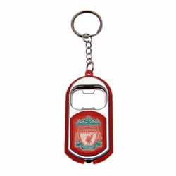 Liverpool FC Key Ring Torch Bottle Opener - One Size, Red