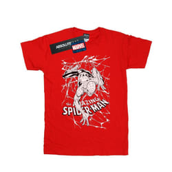 Marvel Womens/Ladies Spider-Man Web Crawler Cotton Boyfriend T-Shirt - S, Red
