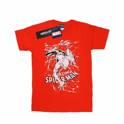 Marvel Womens/Ladies Spider-Man Web Crawler Cotton Boyfriend T-Shirt - XXL, Red