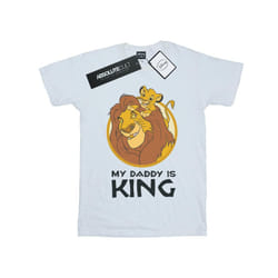 Disney Mens The Lion King My Daddy Is King T-Shirt - XXL, White