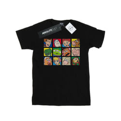 Disney Womens/Ladies Toy Story Character Squares Cotton Boyfriend T-Shirt - S, Black