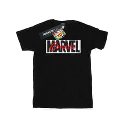 Marvel Mens Red Font Logo T-Shirt - S, Black