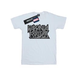 Marvel Mens Wakanda Forever Logo T-Shirt - L, White