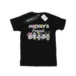 Disney Mens Mickey Mouse Friends Faded Nostalgia T-Shirt - S, Black