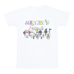 Disney Mens Mickey Mouse Friends Faded Nostalgia T-Shirt - M, White