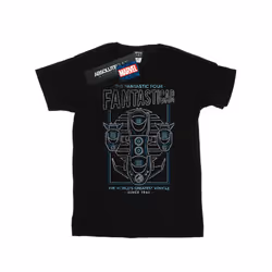 Marvel Mens Fantastic Four Fantasticar Neon T-Shirt - XXL, Black