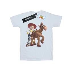 Disney Mens Toy Story 4 Jessie And Bullseye T-Shirt - L, White