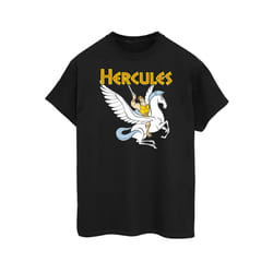 Disney Womens/Ladies Hercules With Pegasus Cotton Boyfriend T-Shirt - S, Black