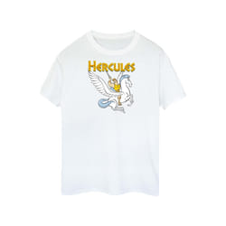 Disney Womens/Ladies Hercules With Pegasus Cotton Boyfriend T-Shirt - L, White