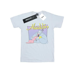 Disney Womens/Ladies Aladdin Genie Wishing Dude Cotton Boyfriend T-Shirt - S, White