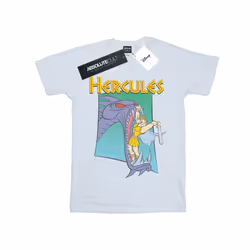 Disney Womens/Ladies Hercules Hydra Fight Cotton Boyfriend T-Shirt - XXL, White