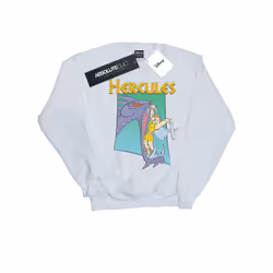 Disney Mens Hercules Hydra Fight Sweatshirt - XL, White
