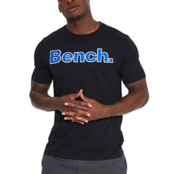 Bench Mens Swinton Crew Neck Short Sleeve Cotton Casual T-Shirt Top Tee - S, Black