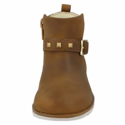 Girls Clarks Casual Ankle Boots Dabi Trim - Tan, UK 4.5 Infant
