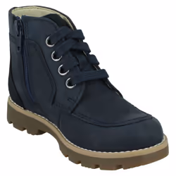 Boys Clarks Casual Ankle Boots Heath Lace - Navy, UK 8 Child