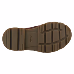 Boys Clarks Casual Ankle Boots Heath Lace - Burgundy, UK 8.5 Child