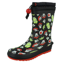 Boys Clarks Disney Toy Story Wellingtons Mudder Howdy - Black, UK 2 Child