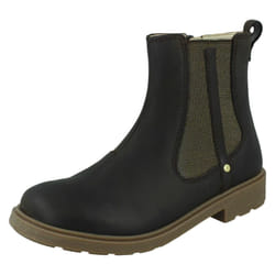 Girls Clarks Casual Ankle Boots Astrol Orin - Black, UK 7 Infant