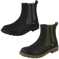 Girls Clarks Casual Ankle Boots Astrol Orin - Black, UK 7.5 Infant