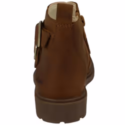 Girls Clarks Zip Fastened Ankle Boots With Studded Strap Astrol Trim T - Tan, UK 7.5 Infant
