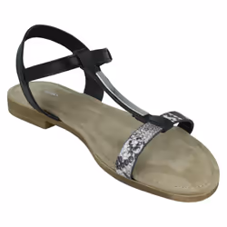 Ladies Clarks T-Bar Sandals Axelle Ray - Black, UK 4.5