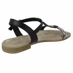 Ladies Clarks T-Bar Sandals Axelle Ray - Black, UK 5