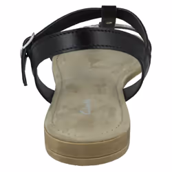 Ladies Clarks T-Bar Sandals Axelle Ray - Black, UK 6