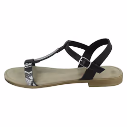 Ladies Clarks T-Bar Sandals Axelle Ray - Black, UK 6.5