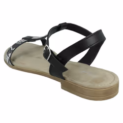 Ladies Clarks T-Bar Sandals Axelle Ray - Black, UK 6.5