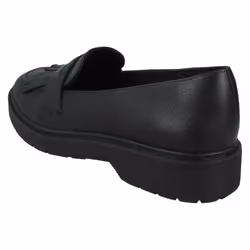 Ladies Clarks Loafer Shoes Witcombe Dawn - Black, UK 5