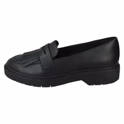 Ladies Clarks Loafer Shoes Witcombe Dawn - Black, UK 5.5