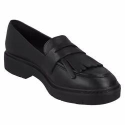 Ladies Clarks Loafer Shoes Witcombe Dawn - Black, UK 6