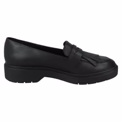 Ladies Clarks Loafer Shoes Witcombe Dawn - Black, UK 7