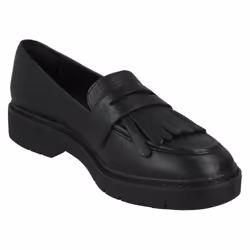 Ladies Clarks Loafer Shoes Witcombe Dawn - Black, UK 7