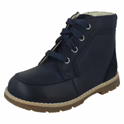 Boys Clarks Ankle Boots Heath Dash T - Navy, UK 5 Infant