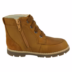 Boys Clarks Ankle Boots Heath Dash T - Tan, UK 5 Infant