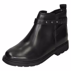 Girls Clarks Zip Fastened Ankle Boots With Studded Strap Astrol Trim K - Tan, UK 1 Child