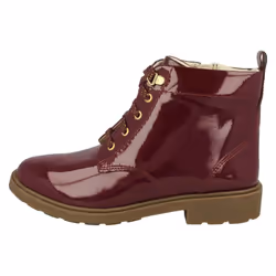 Girls Clarks Lace Up Detailed Ankle Boots Astrol Lace - Purple, UK 8.5 Child