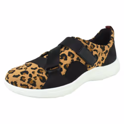 Ladies Clarks Casual Trainers Lulu Go - Animal Print, UK 8
