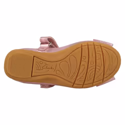 Girls Clarks Sparkly Bow Detailed Shoes Dance Bow T - Pink, UK 8 Child