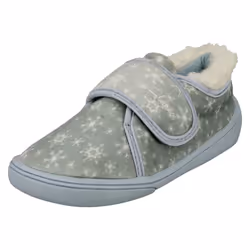 Girls Clarks Snowflake Detailed Frozen II Slippers Holmly Ice - Blue, UK 4 Infant